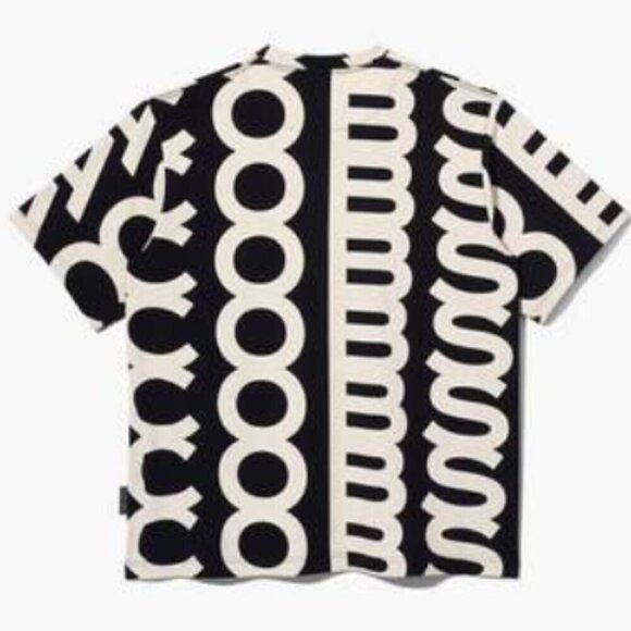 NEW! Marc Jacobs The Monogram Big Tee -Unisex -BLACK/IVORY - Picture 9 of 10